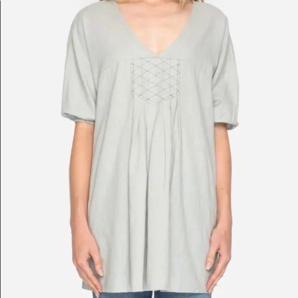 Johnny Was Calme Size Small Hemp Cotton Stitch Detail Tunic O21617-8